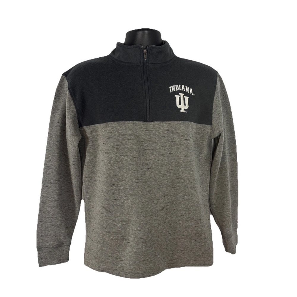 IU Indiana Hoosiers Heather Gray Champion 1/4 Zip Small Pullover